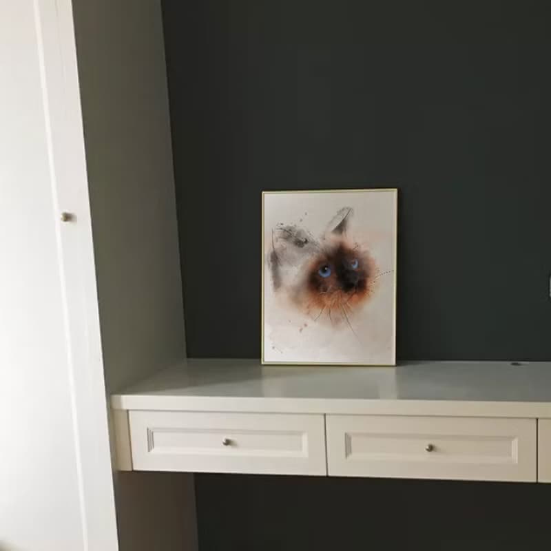 貓 - 暹羅貓/掛畫/寵物店/民宿/咖啡廳/工作室/送禮/佈置/背景照