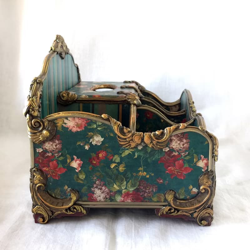Red desktop organizer, Green organizer, storage holder, European classics style