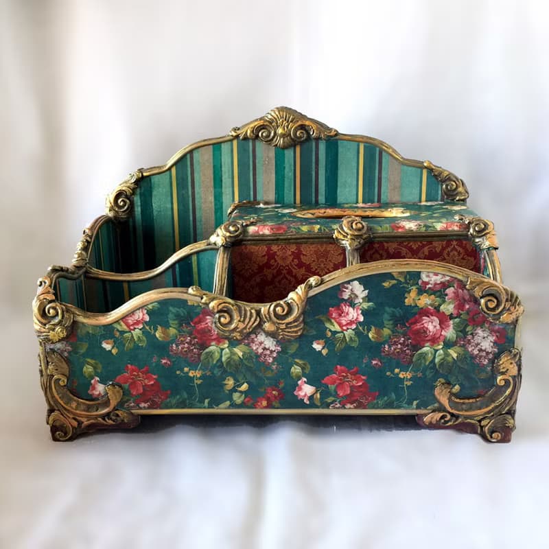 Red desktop organizer, Green organizer, storage holder, European classics style