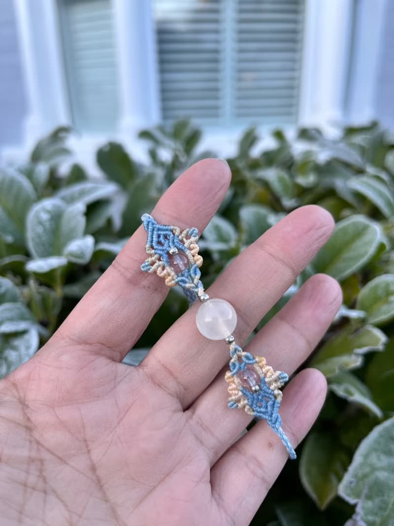 月光石 macrame 編織手鍊