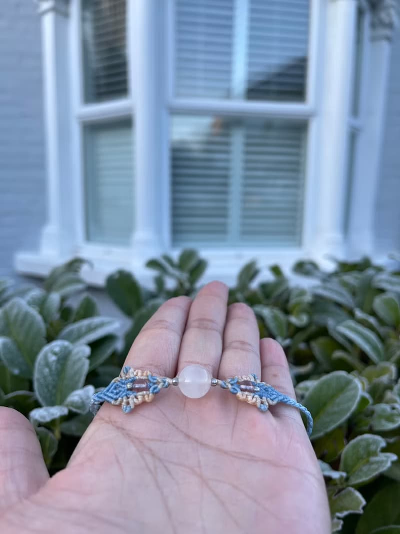 月光石 macrame 編織手鍊