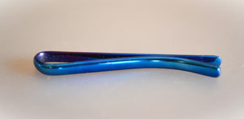 Titanium tie bar・純チタンネクタイピン=夜空色=5３mm・B