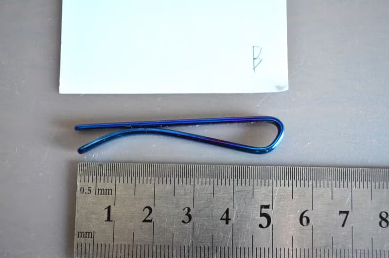 Titanium tie bar・純チタンネクタイピン=夜空色=5３mm・B