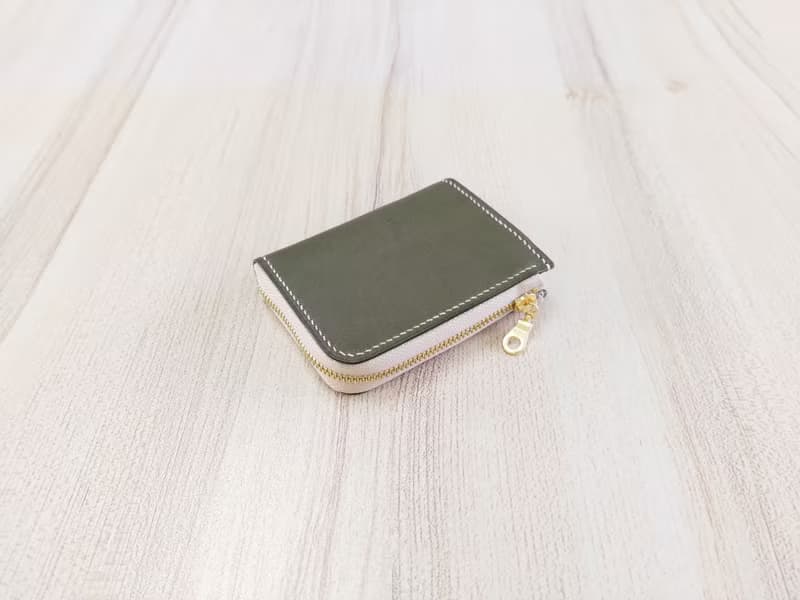 小L型拉鍊零錢包  拉鏈零錢包 真皮全手縫