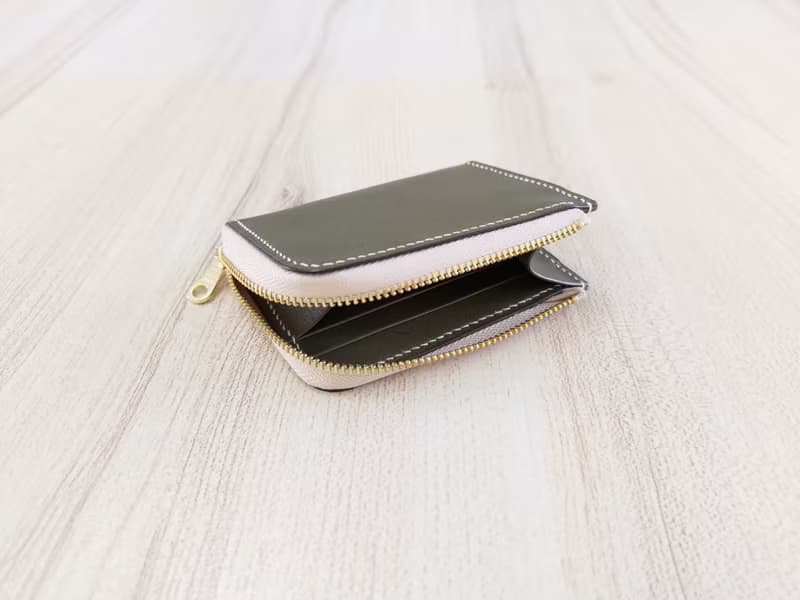 小L型拉鍊零錢包  拉鏈零錢包 真皮全手縫