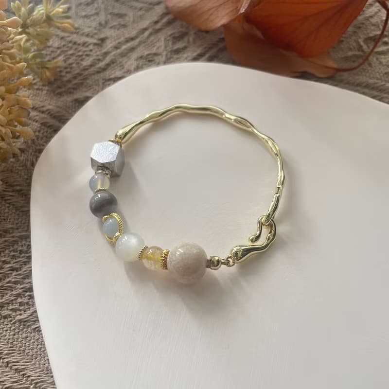 銀系天鐵強運彈性手鍊