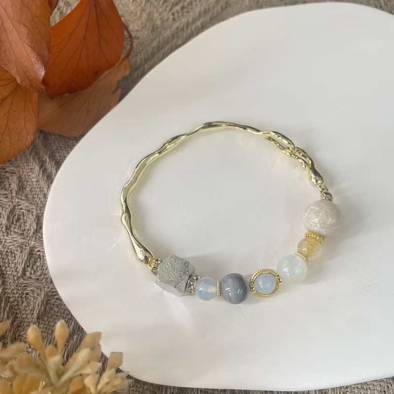 銀系天鐵強運彈性手鍊