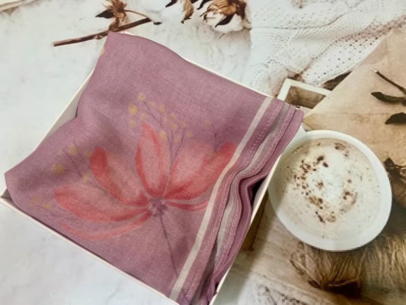 Me time 花語系列 粉藕色 90x90棉柔大方巾 禮盒裝