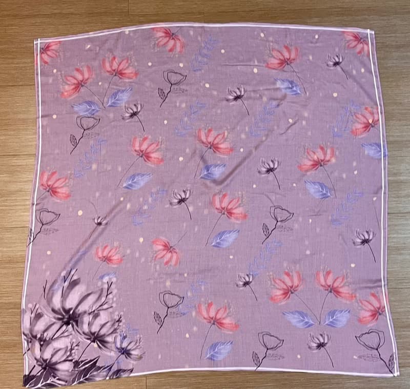 Me time 花語系列 粉藕色 90x90棉柔大方巾 禮盒裝