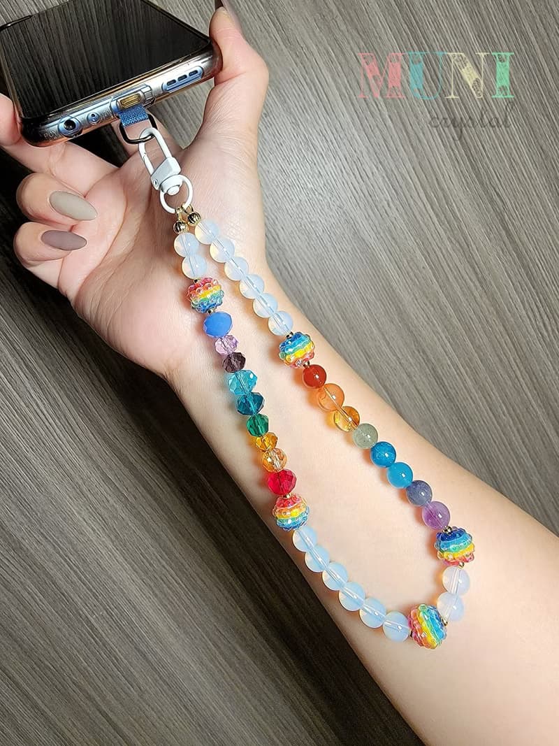 慕霓。水晶手機防丟掛飾 包掛 雲端上的彩虹閃亮登場 好評限量推