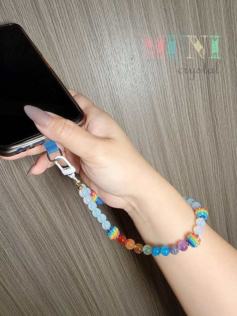 慕霓。水晶手機防丟掛飾 包掛 雲端上的彩虹閃亮登場 好評限量推