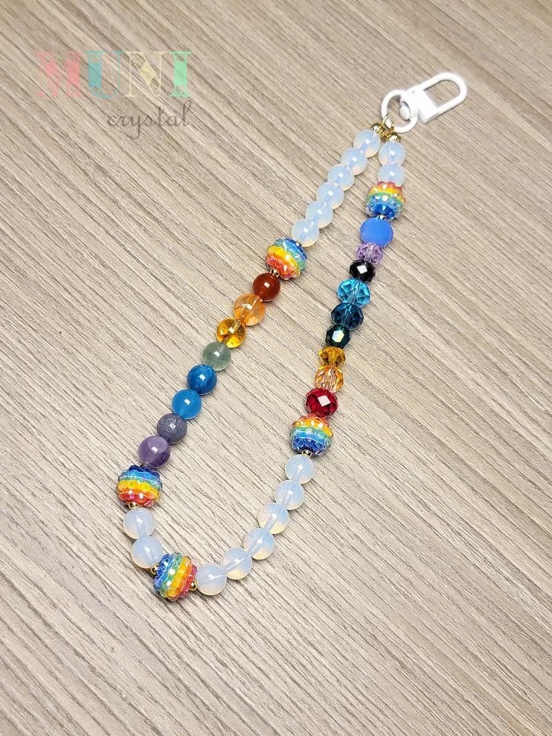 慕霓。水晶手機防丟掛飾 包掛 雲端上的彩虹閃亮登場 好評限量推