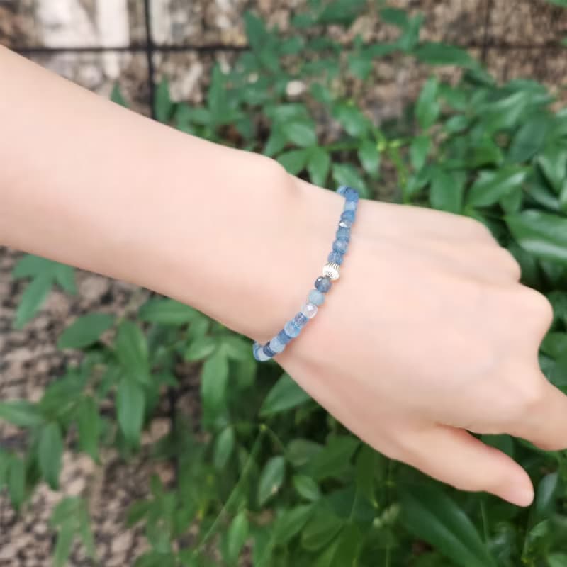 アクアマリンの一連ブレスレット　Melville