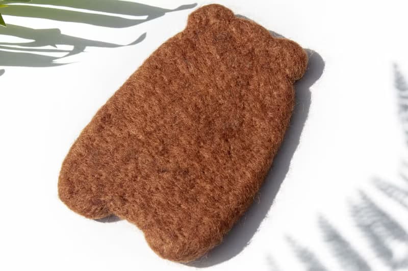 情人節禮物 聖誕交換禮物 森林系羊毛氈杯墊 動物杯墊-棕熊吸水墊