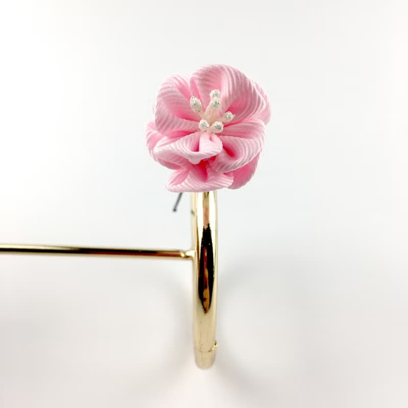 Kaika Ato / 山茶茶-小櫻花粉 / 日式和風布花 / つまみ細工 花簪
