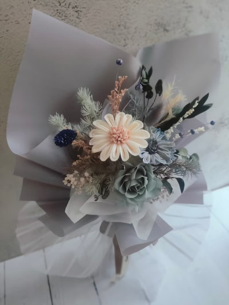 永生花束-永恆的愛 -藍紫色系 情人節禮物