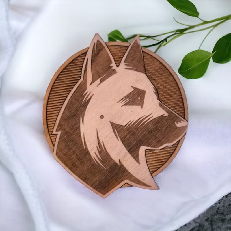 German Shepherd Wooden Coaster Set – Iconic Designs Wooden Drink Coasters