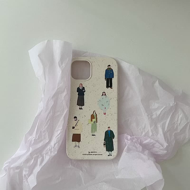 甜酷小女孩 插畫環保降解手機殼