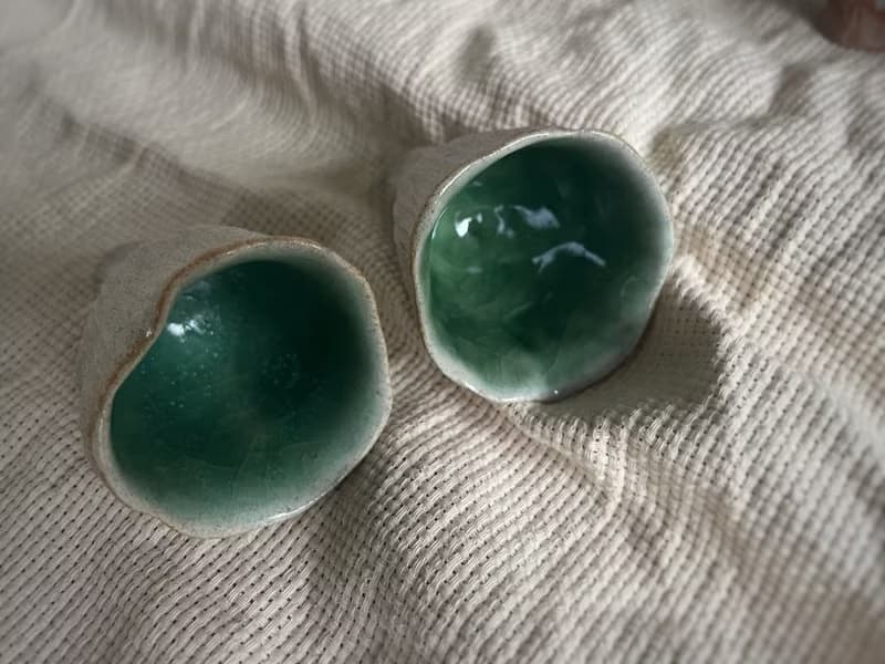 宴會盛放茶酒花杯・品茶杯・小酒杯・對杯  / 淺霧灰 /