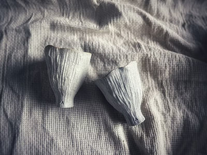 宴會盛放茶酒花杯・品茶杯・小酒杯・對杯  / 淺霧灰 /