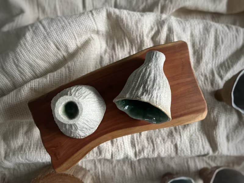 宴會盛放茶酒花杯・品茶杯・小酒杯・對杯  / 淺霧灰 /