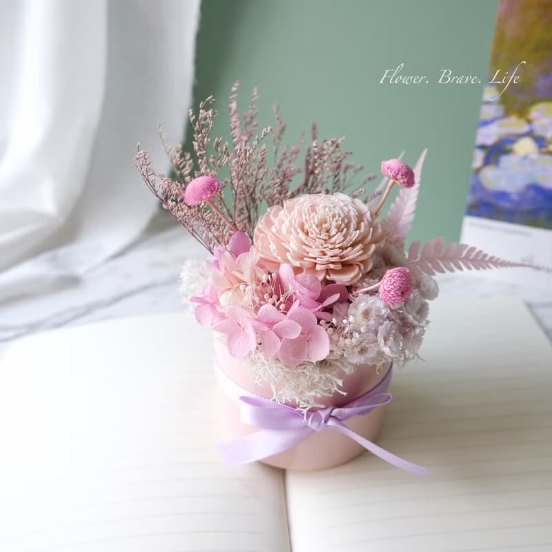 Goody Bag - 小盆花不凋花、永生花、乾燥花盆栽 2個一組福袋