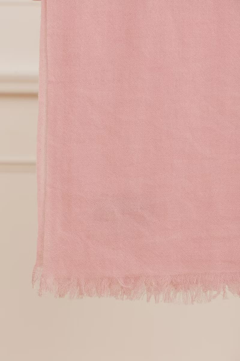 CASHMERE 精薄超高支紗喀什米爾披肩 | PINK |