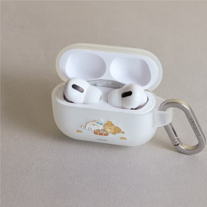 醜白兔水豚泡澡強悍防摔AirPods保護套