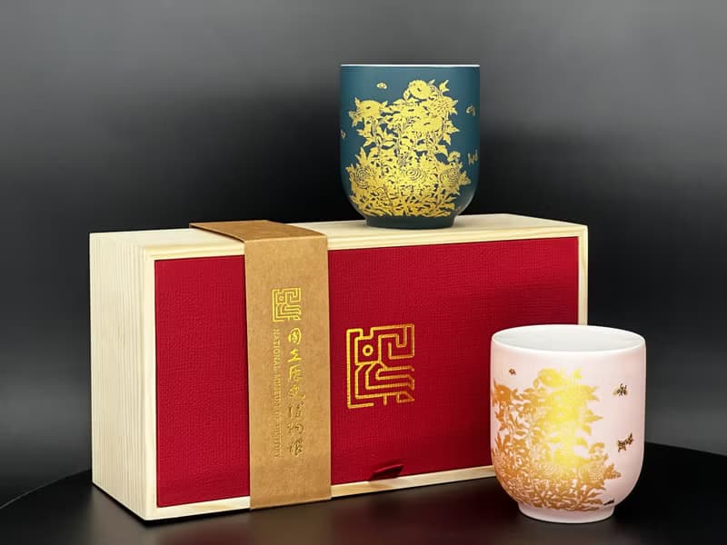 【ViREO】常玉燦若繁華 華貴雙杯組 月櫻粉 清黛藍 | 歷史博物館