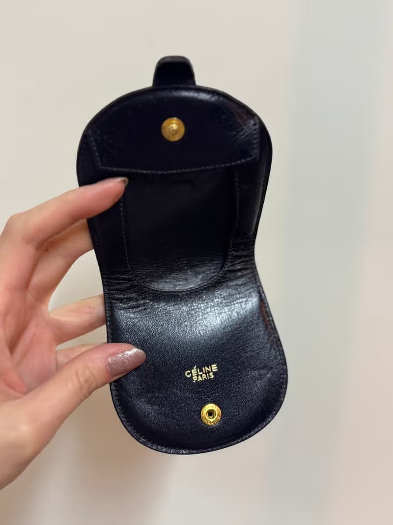 中古正品 Celine 馬車真皮 零錢包 皮革收納套 禮物 男女適用