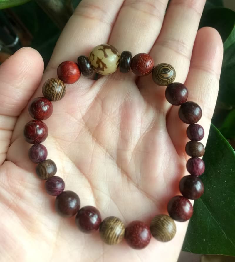 ||番紅花|| 森林系中性手環。血檀木/紅花梨/菩提/紫檀 快速出貨