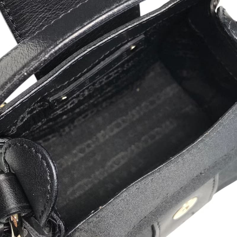 【 日本直送　名牌中古包 】CELINE セリーヌ ハンドバッグ ブラック ブラゾン フロントバックル サテン ミニバッグ vintage  wdsxbc