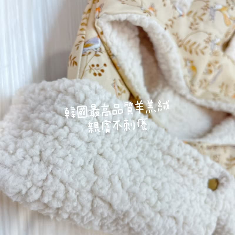 法國狐狸莊園 手工保暖羊羔絨熊帽 寶寶帽嬰兒帽 滿月禮物 彌月禮