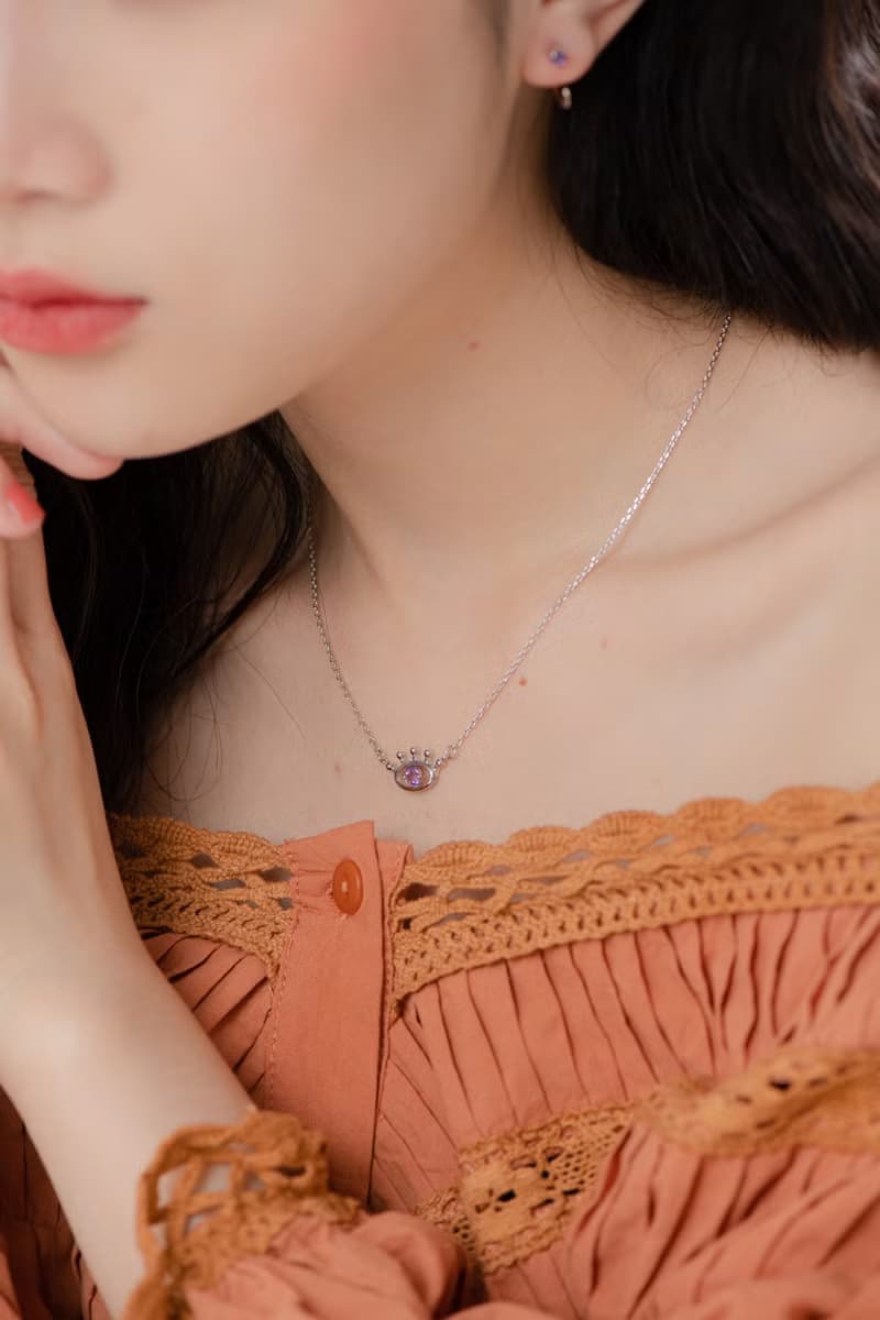 紫水晶925純銀惡魔之眼純銀項鍊