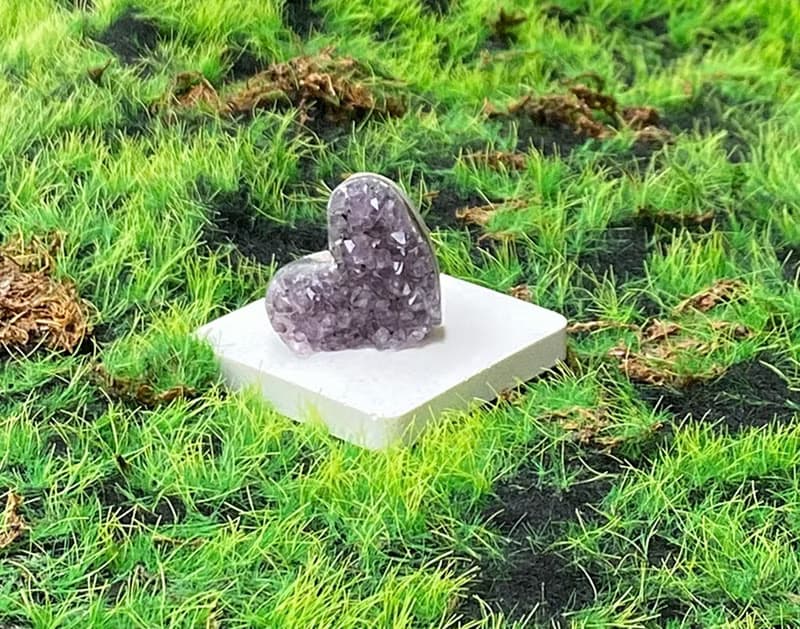 天然原礦可愛小滿天星紫晶愛心 療癒 招財開運 增智慧 入厝禮物