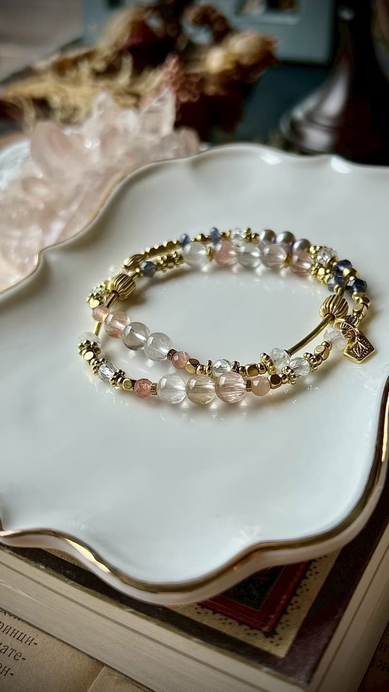 -耳畔呢喃 -天然水晶手鏈/黃銅手鍊