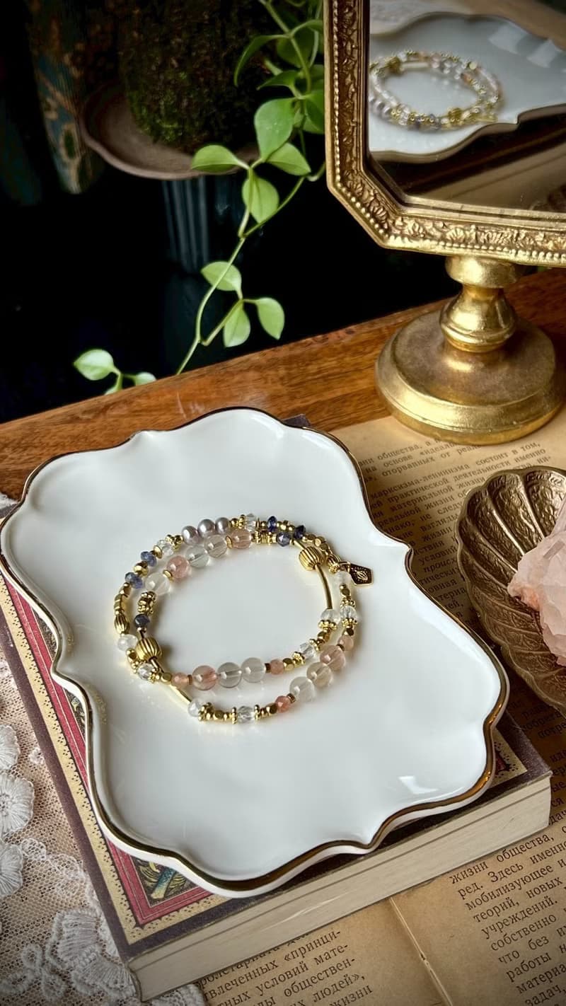 -耳畔呢喃 -天然水晶手鏈/黃銅手鍊