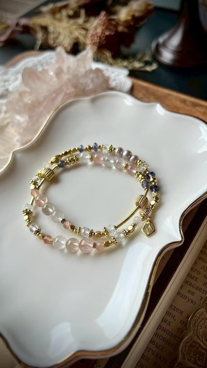 -耳畔呢喃 -天然水晶手鏈/黃銅手鍊