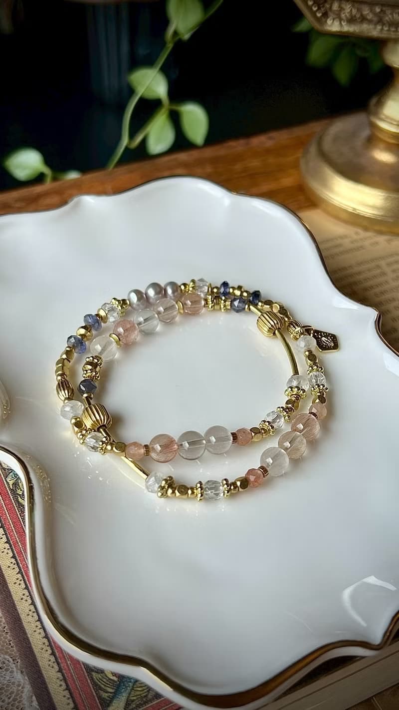 -耳畔呢喃 -天然水晶手鏈/黃銅手鍊