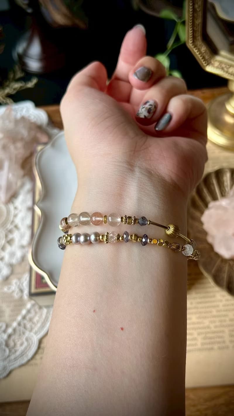 -耳畔呢喃 -天然水晶手鏈/黃銅手鍊