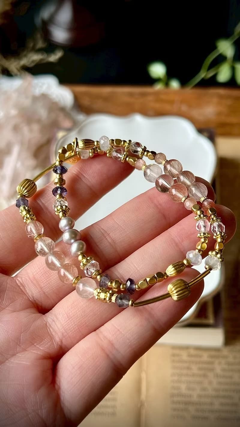 -耳畔呢喃 -天然水晶手鏈/黃銅手鍊