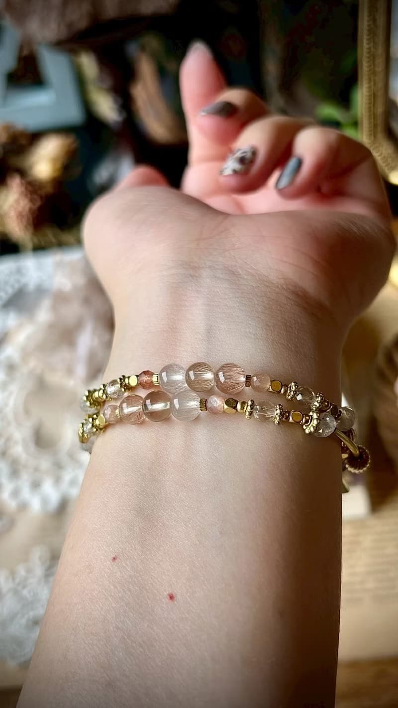 -耳畔呢喃 -天然水晶手鏈/黃銅手鍊