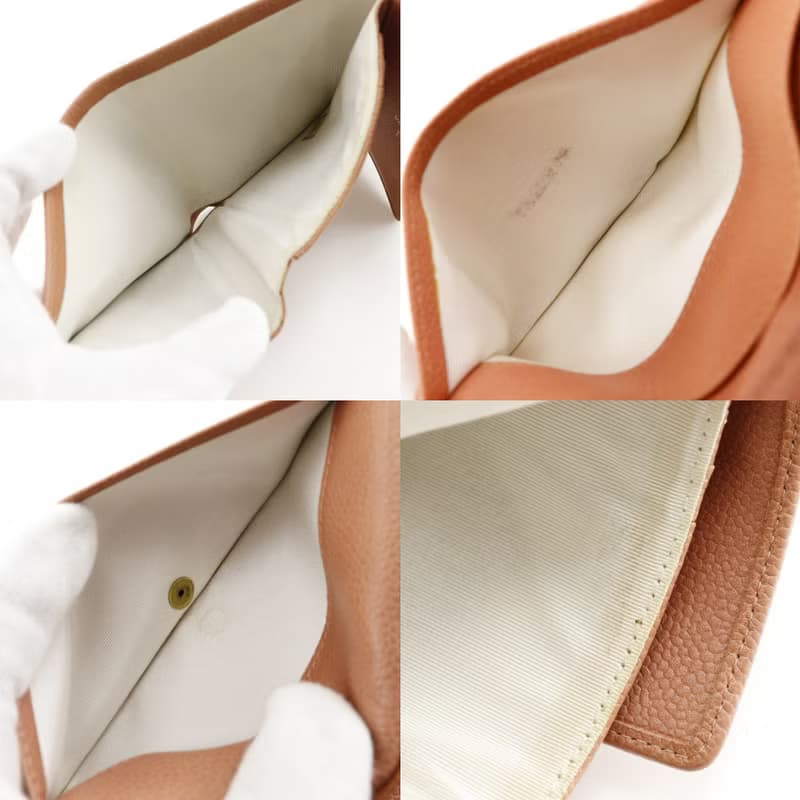 【日本直送】シャネル CHANEL ココマーク 三つ折り財布 キャビアスキン ピンク レディース【中古】