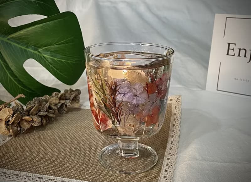 奧芃絲美學 香氛蠟燭 永生花燭杯