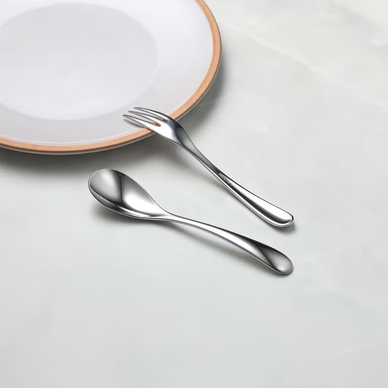 日本山崎金屬 - HOME FESTA系列 - 不鏽鋼點心叉匙組(2件式)