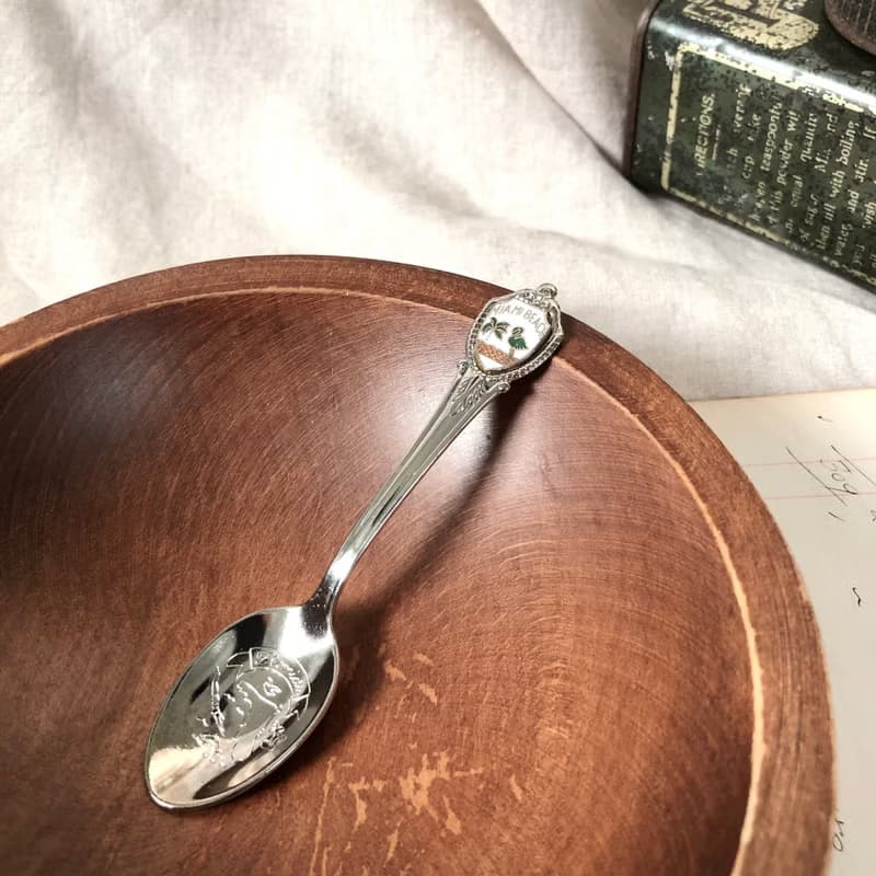 早期美國製Miami Beach 琺瑯徽章紀念湯匙