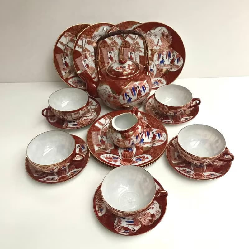 5人日式茶具| 古董上等瓷器 | 蛋殼瓷