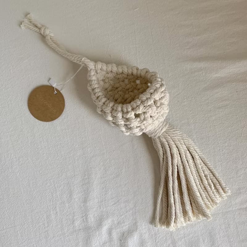 Macrame 編織 水滴 植物 空鳳 仙人掌 掛飾 l 車內室內裝飾