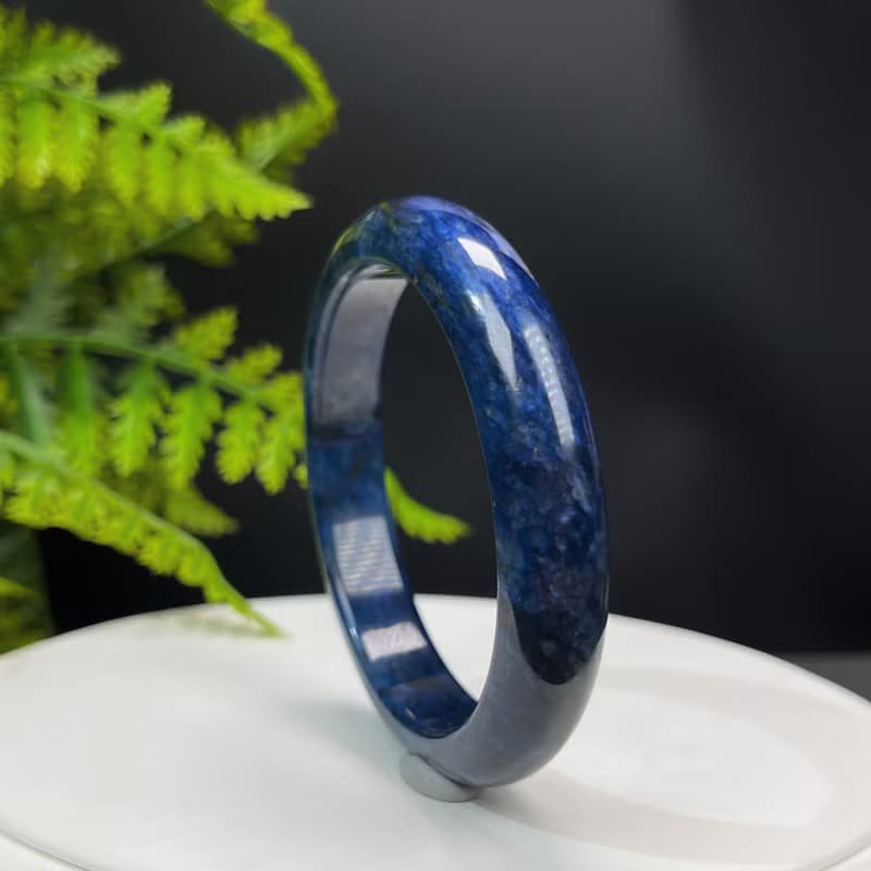 藍線石手鐲 57MM 漸變深藍白 女式手環 智慧洞察財運內心平靜和諧