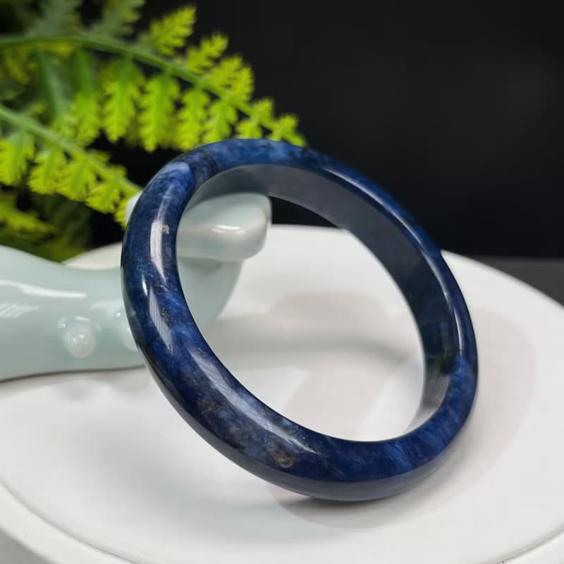 藍線石手鐲 57MM 漸變深藍白 女式手環 智慧洞察財運內心平靜和諧